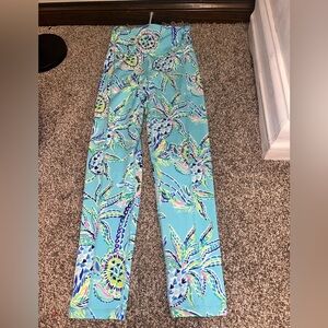 Lilly Pulitzer Luxletic Weekender High Rise midi Bermuda Blue Turtle SZ Size XS